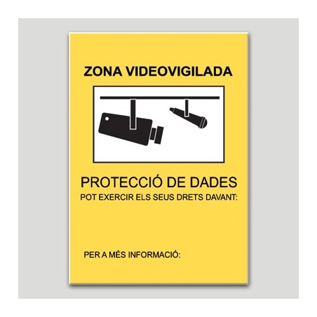 Zona Videovigilada según Autoridad Catalana P.D. Personalizable
