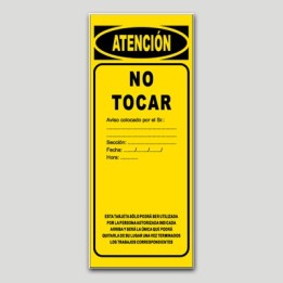 Cartel maquinaria MA17 - No tocar