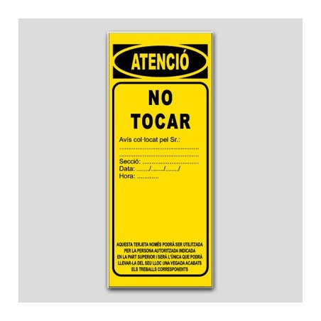 Cartell maquinària MA17 - No tocar Cartell maquinària MA17 - No tocar