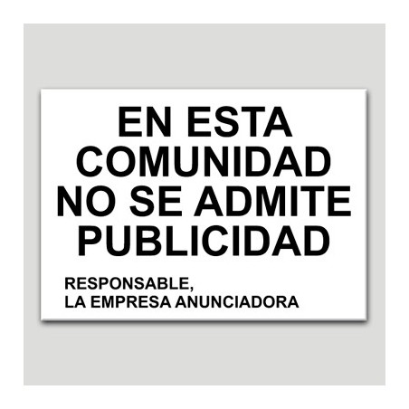 En esta comunidad no se admite publicidad En esta comunidad no se admite publicidad
