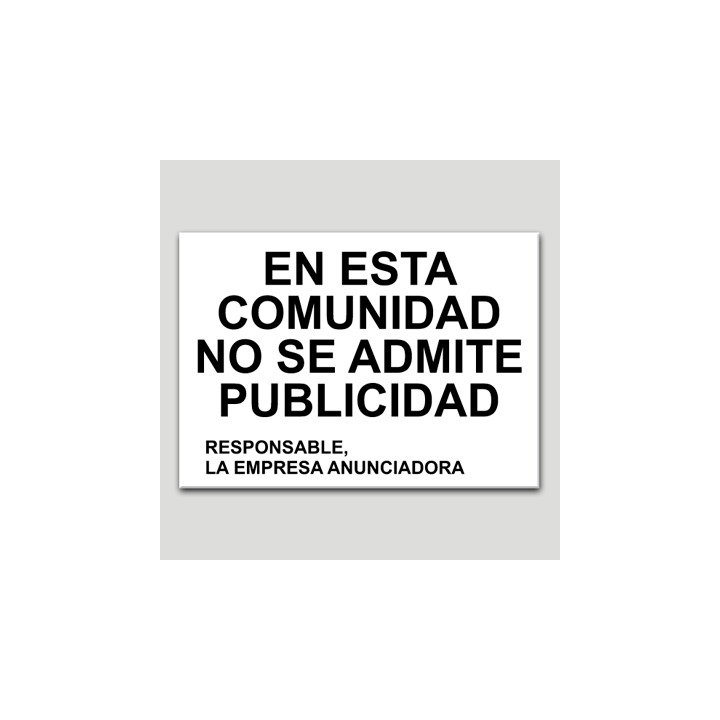 En esta comunidad no se admite publicidad