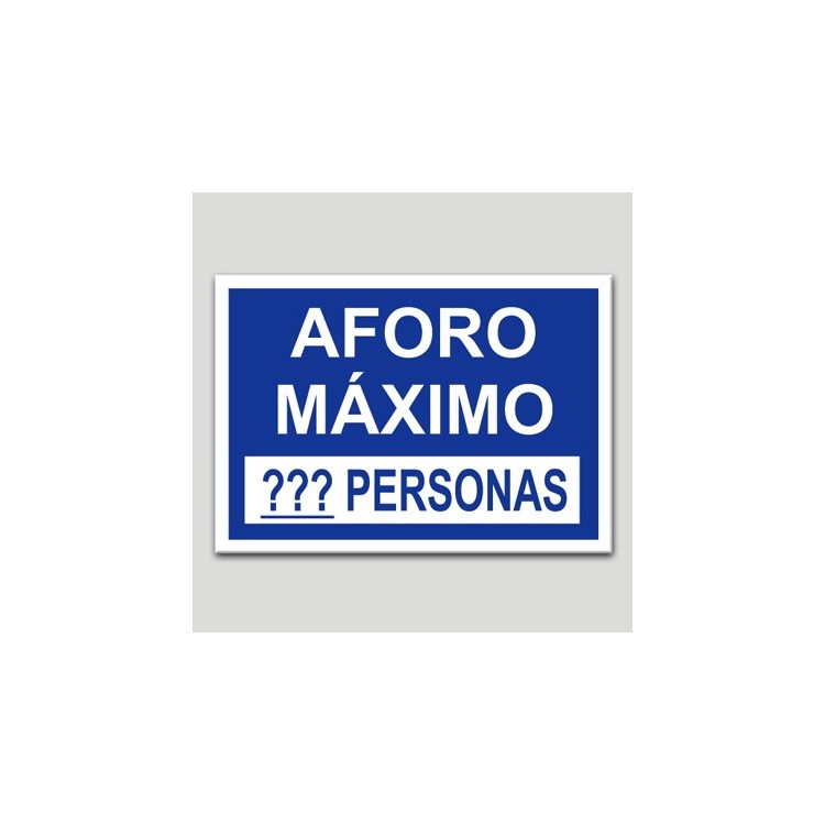 Aforo máximo Aforo máximo