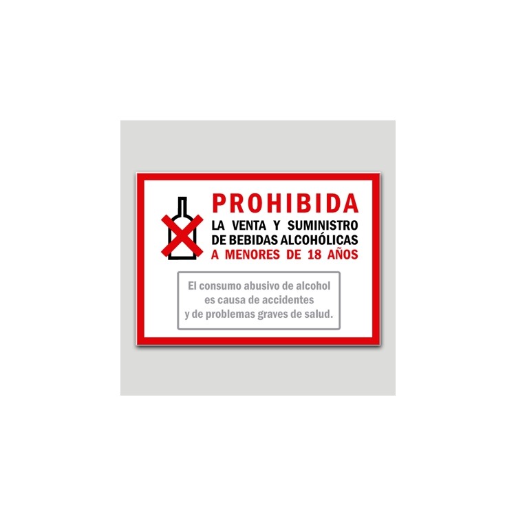 Prohibida la venta y suministro de bebidas alcohólicas a menores de 18 años Prohibida la venta y suministro de bebidas alcohólicas a menores de 18 años