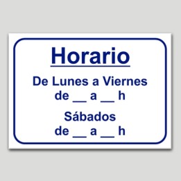Cartel d'horari