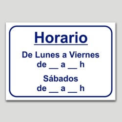 Cartel de horario