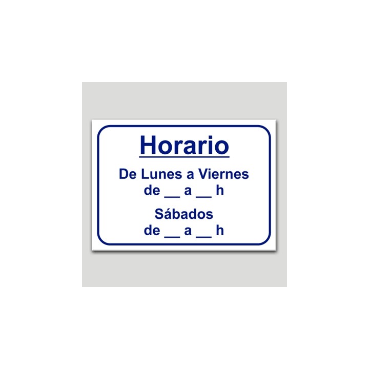 Cartel d'horari