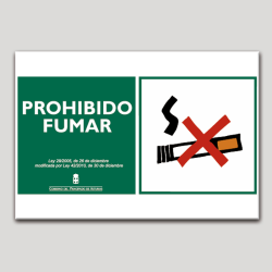 Cartel de prohibido fumar - Asturias