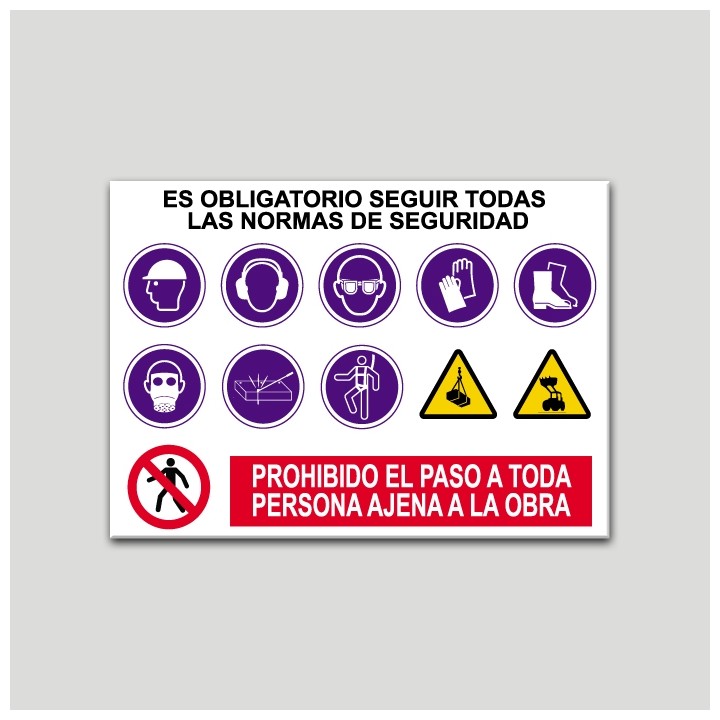 Cartel de cinco reglas de oro para trabajar sin tensión