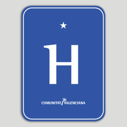 Placa distintivo hotel una estrella - Comunidad Valenciana