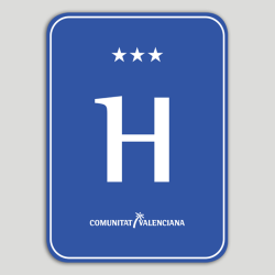 Three-star hotel distinctive plaque - Valencian Community