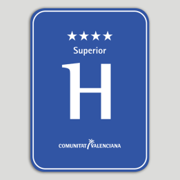 Distinctive four-star superior hotel plaque - Valencian Community