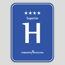 Distinctive four-star superior hotel plaque - Valencian Community
