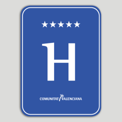 Distinctive five-star hotel plaque - Valencian Community