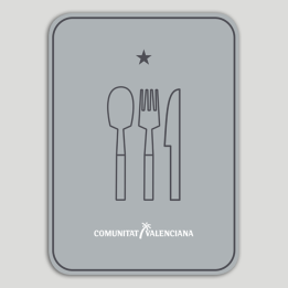 Distinctive plate Restaurant one star - Valencian Community