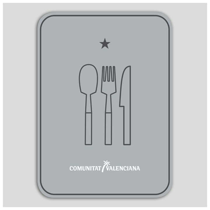 Distinctive plate Restaurant one star - Valencian Community