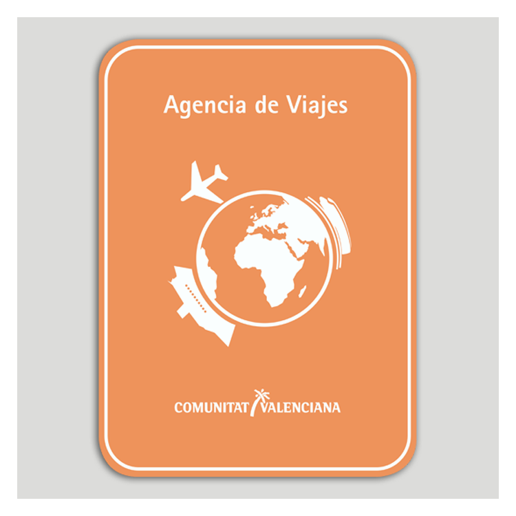 Placa distintivo Agencia de viajes - Comunidad Valenciana