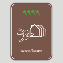 Placa distintivo Conjunto viviendas turísticas cuatro llaves - Comunidad Valenciana