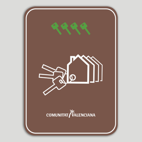 Placa distintivo Conjunto viviendas turísticas cuatro llaves - Comunidad Valenciana Placa distintivo Conjunto viviendas turísticas cuatro llaves - Comunidad Valenciana