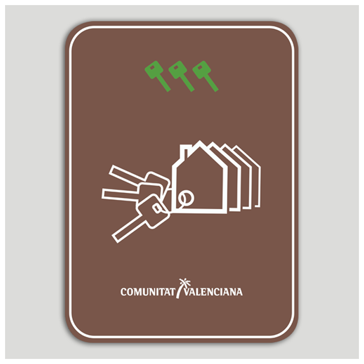 Placa distintivo Conjunto viviendas turísticas tres llaves - Comunidad Valenciana