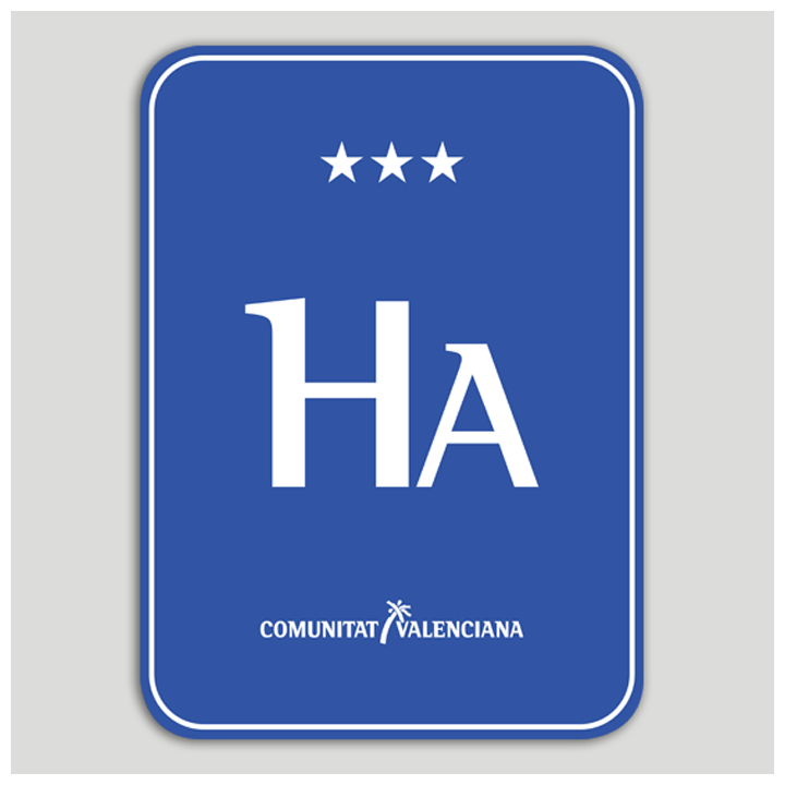 Placa distintivo Hotel apartamento tres estrellas - Comunidad Valenciana