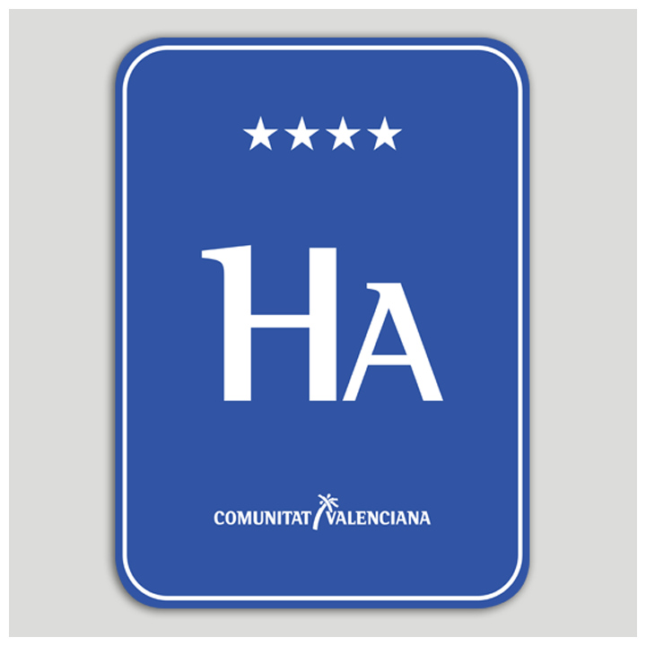 Placa distintivo Hotel apartamento cuatro estrellas superior - Comunidad Valenciana