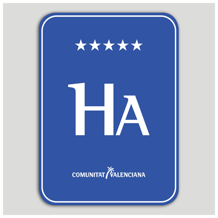 Placa distintivo Hotel apartamento cinco estrellas - Comunidad Valenciana