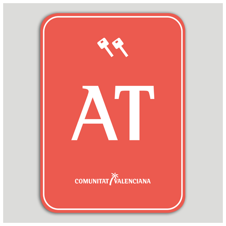 Placa distintivo Bloque viviendas turísticas dos llaves - Comunidad Valenciana