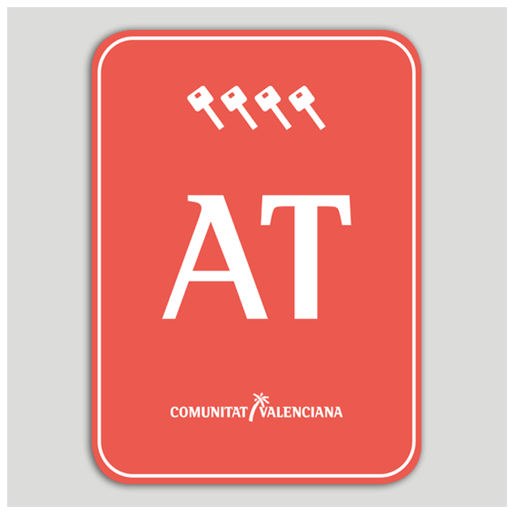 Placa distintivo Bloque viviendas turísticas cuatro llaves - Comunidad Valenciana