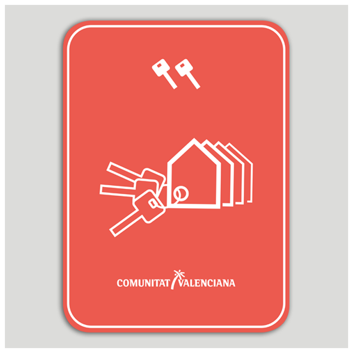 Placa distintivo Conjunto viviendas turísticas dos llaves - Comunidad Valenciana