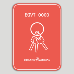 Placa distintivo Empresa gestora de viviendas turísticas (con número de registro) - Comunidad Valenciana