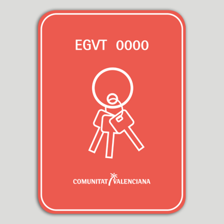 Placa distintivo Empresa gestora de viviendas turísticas (con número de registro) - Comunidad Valenciana Placa distintivo Empresa gestora de viviendas turísticas (con número de registro) - Comunidad Valenciana