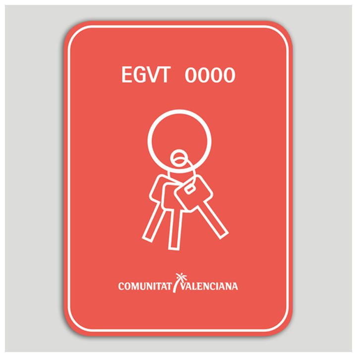 Placa distintivo Empresa gestora de viviendas turísticas (con número de registro) - Comunidad Valenciana