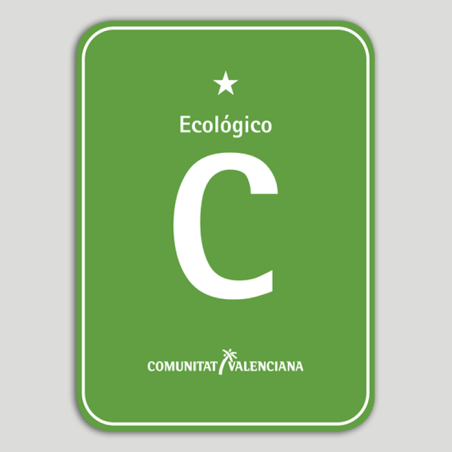 Placa distintivo Camping Ecológico una estrella - Comunidad Valenciana