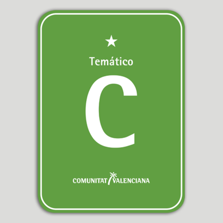 Placa distintivo Camping Temático una estrella - Comunidad Valenciana