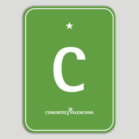 Placa distintivo Camping una estrella - Comunidad Valenciana Placa distintivo Camping una estrella - Comunidad Valenciana
