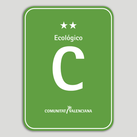 Placa distintivo Camping Ecológico dos estrellas - Comunidad Valenciana