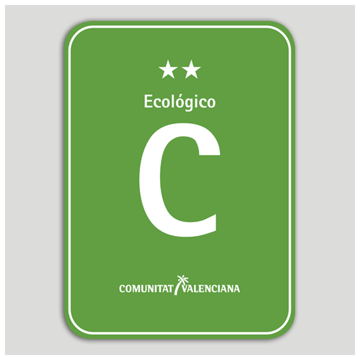 Placa distintivo Camping Ecológico dos estrellas - Comunidad Valenciana