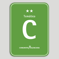 Placa distintivo Camping Temático dos estrellas - Comunidad Valenciana