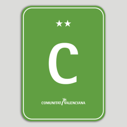 Placa distintivo Camping dos estrellas - Comunidad Valenciana