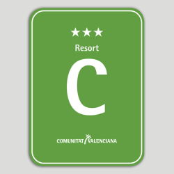Placa distintivo Camping Resort tres estrellas - Comunidad Valenciana