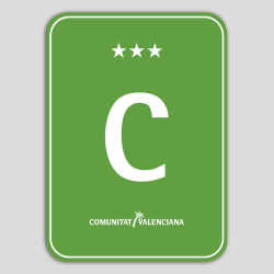 Placa distintivo Camping tres estrellas - Comunidad Valenciana