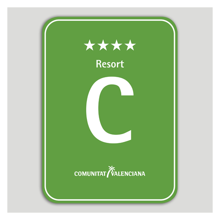 Placa distintivo Camping Resort cuatro estrellas - Comunidad Valenciana