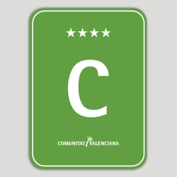 Placa distintivo Camping cuatro estrellas - Comunidad Valenciana