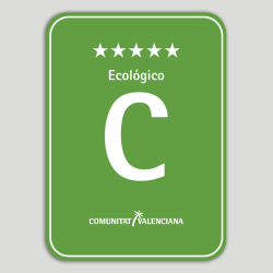 Placa distintivo Camping Ecológico cinco estrellas - Comunidad Valenciana