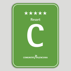 Placa distintivo Camping Resort cinco estrellas - Comunidad Valenciana