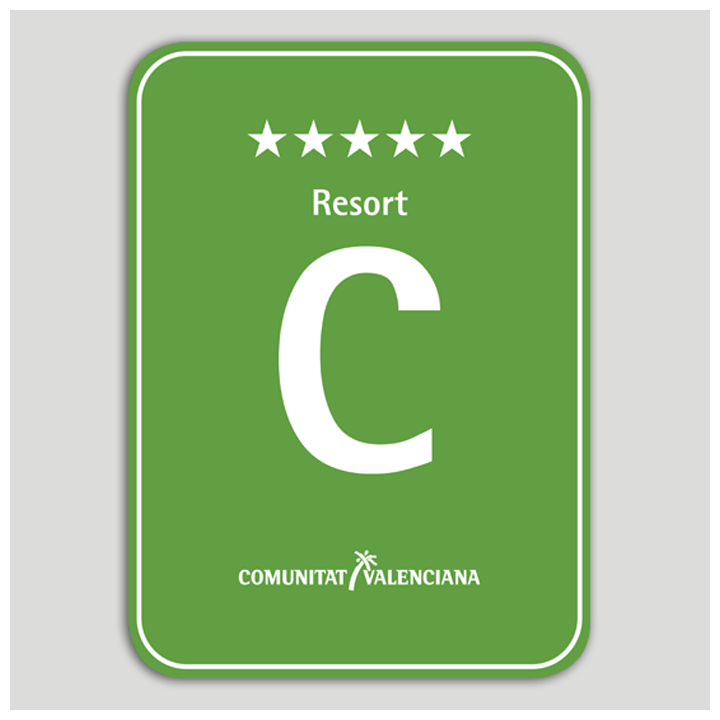 Placa distintivo Camping Resort cinco estrellas - Comunidad Valenciana