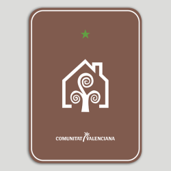 Placa distintivo Casa Rural una estrella - Comunidad Valenciana