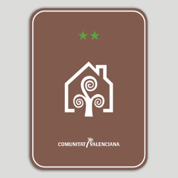 Placa distintivo Casa Rural dos estrellas - Comunidad Valenciana