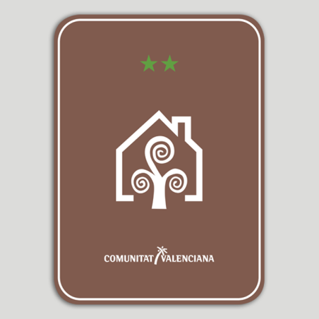 Placa distintivo Casa Rural dos estrellas - Comunidad Valenciana Placa distintivo Casa Rural dos estrellas - Comunidad Valenciana