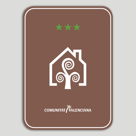 Placa distintivo Casa Rural tres estrellas - Comunidad Valenciana Placa distintivo Casa Rural tres estrellas - Comunidad Valenciana
